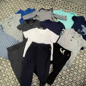 Baby Clothes Bundle - 13 piece bundle -Gap & Carter Top and bottom pieces